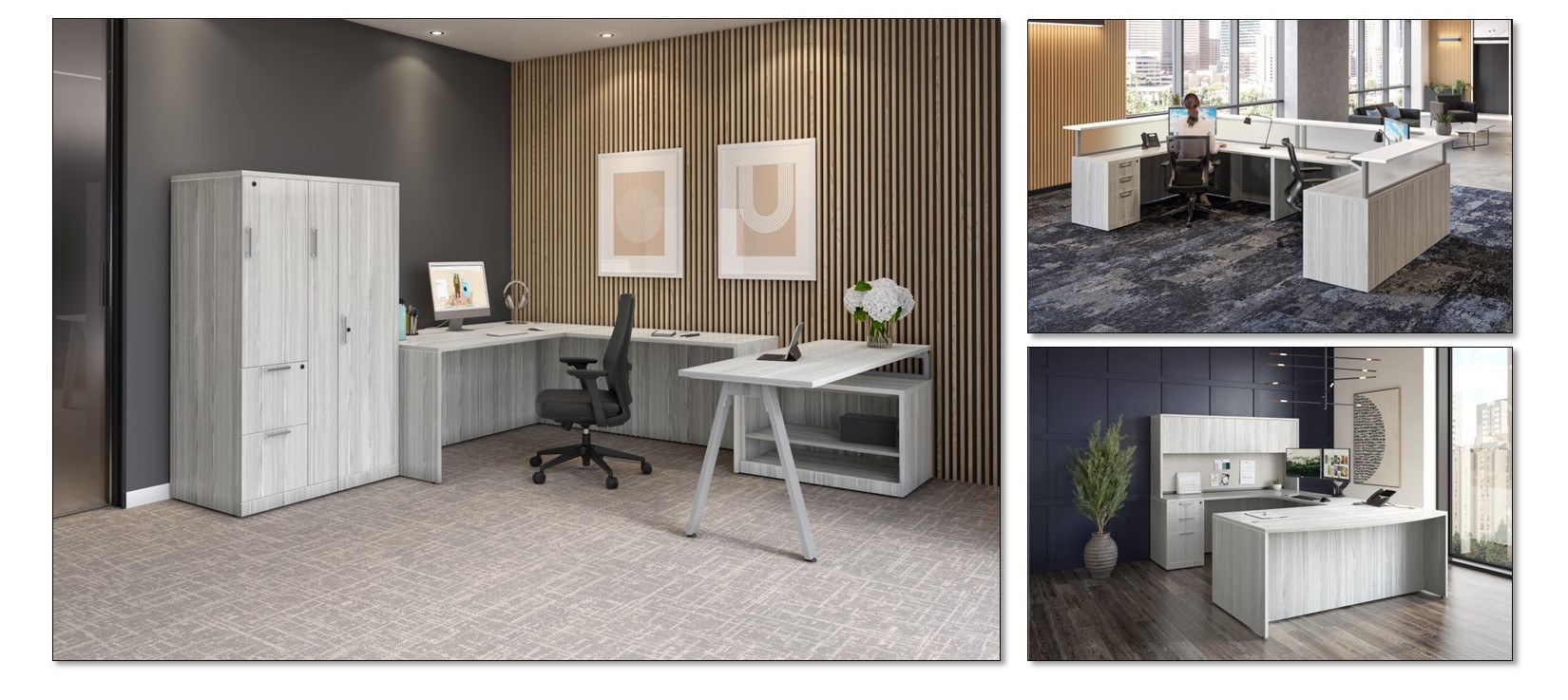 Room scene images of silver birch